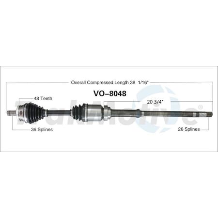 Surtrack Axle Cv Axle Shaft, Vo-8048 VO-8048